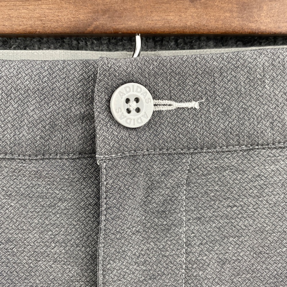 Adidas Golf Shorts Mens 35 Gray Textured Performance Athletic Country Club - Picture 7 of 11